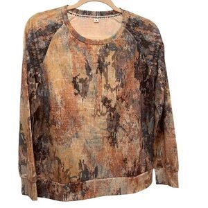 Exclusive Multicolored Womens Long Sleeve Top Size M